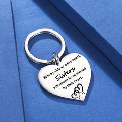 Boys' Heart & Sister Necklaces Set with Stainless Steel Pendants