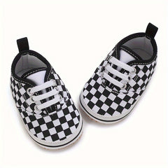 Plaid Sneakers Baby Boys Lightweight Non Slip Shoes Indoor Outdoor Walking