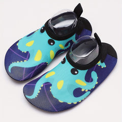 Boy's Octopus Graphic Water Shoes Quick Dry Lightweight Soft Water Socks