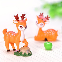 4pcs Cartoon Deers Home Decor Ornaments Funny Housewarming Gift Party Favors
