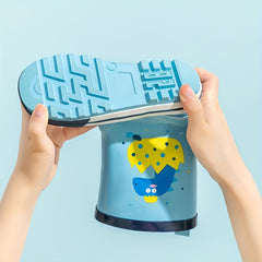 Boy's Cartoon Pattern Rain Boots Non-slip Waterproof Comfy Rain Shoes