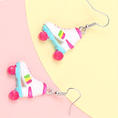 Cartoon Roller Skates Pattern Drop Earrings for Girls