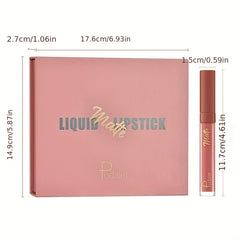 6pcs Soft Matte Lipstick Set Waterproof Lip Glaze Lip Makeup Set