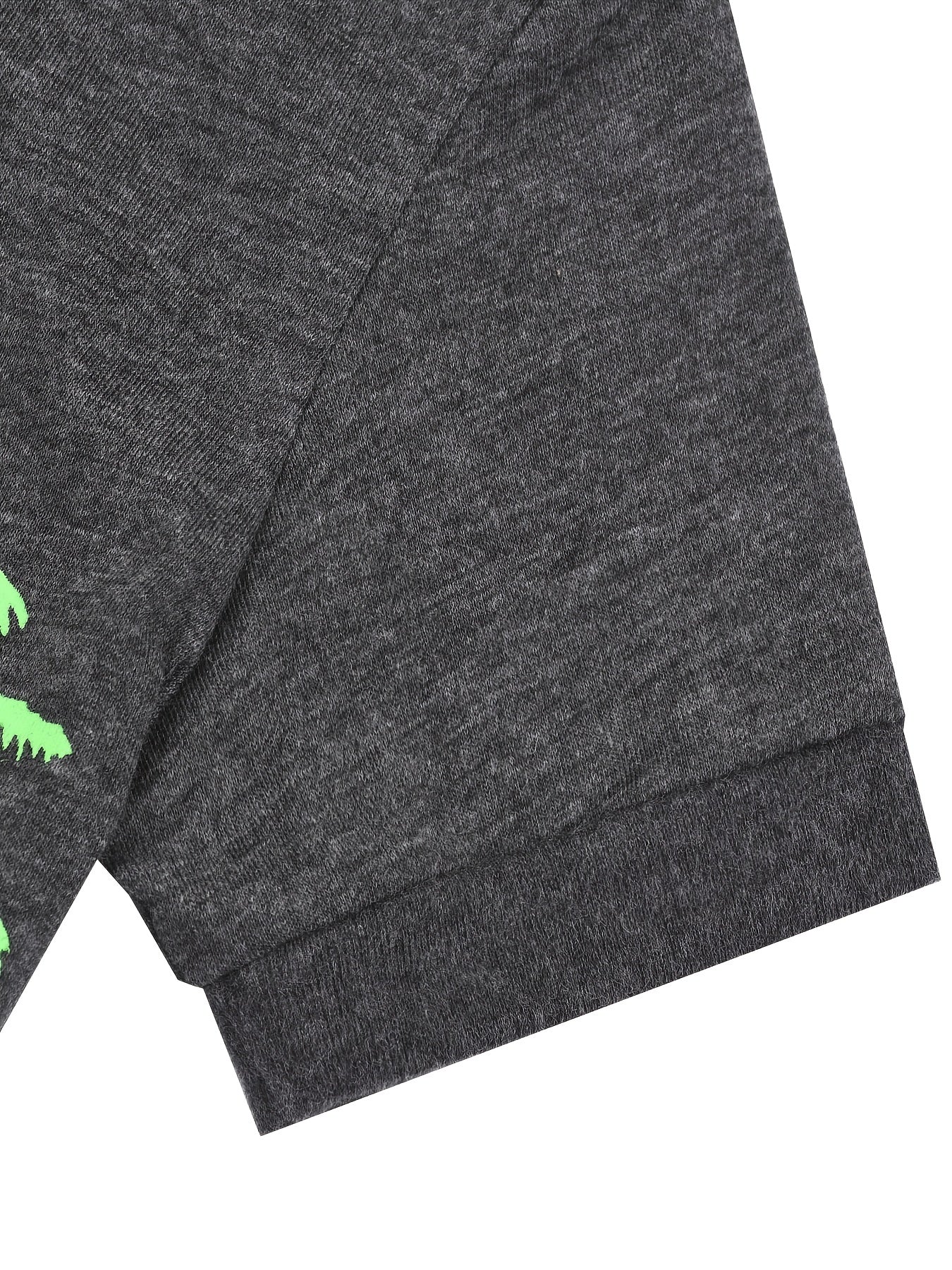 Boys Dino Skull Pajama Set Short Sleeves Crew Neck Homewear
