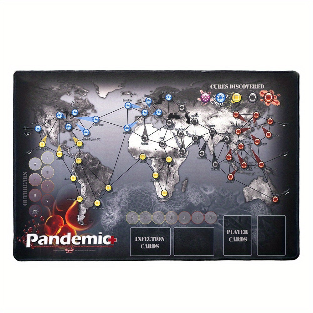 Pandemic Board Game Play Mat Base Game Family Board Game Map Player Mat