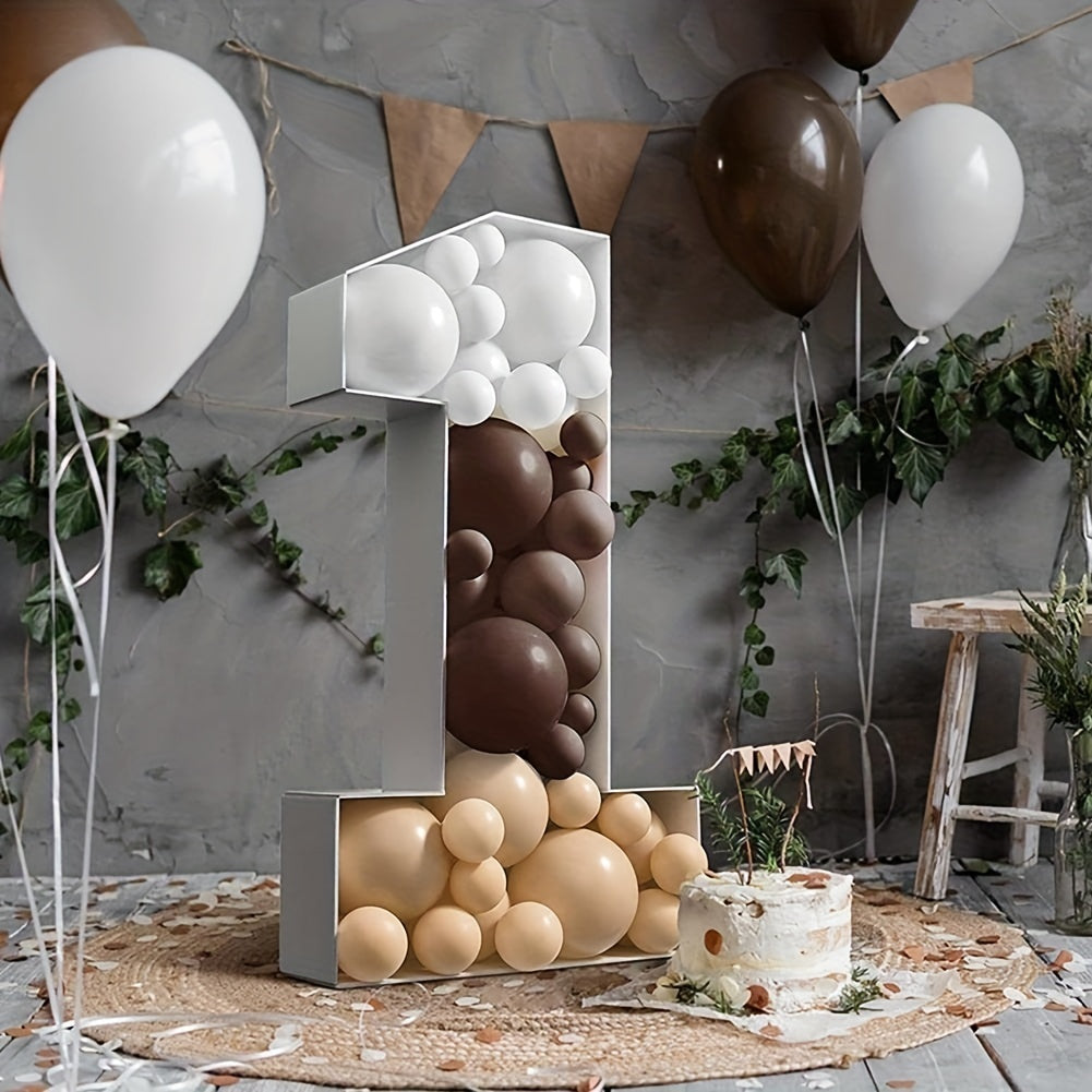 DIY Number Balloon Filler Box - Party/Wedding Decor - Various Colors