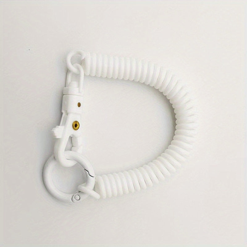 Kids Spring Keychain Retractable Safety Rope Decorative Accessory