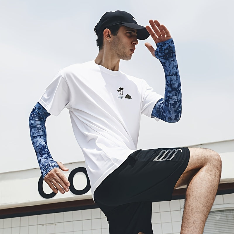 Camouflage Ice Silk Sleeves for Men & Women - Stay Cool & Protected in Summer