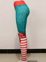 Christmas Print Fitness Yoga Pants Running Workout Sports Leggings