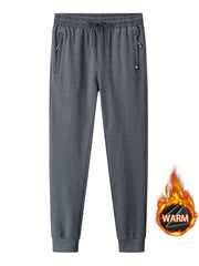 Men's Zip Pocket Thermal Pants for Autumn/Winter