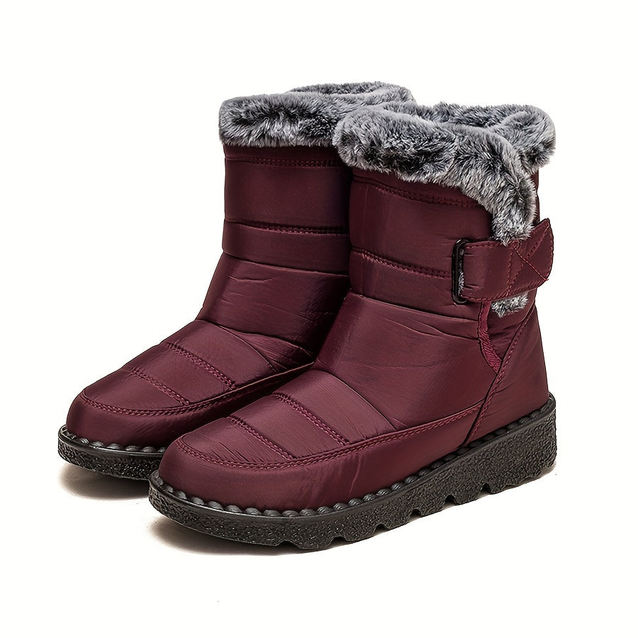 Waterproof Faux Fur High Top Snow Boots Lightweight Thermal Winter