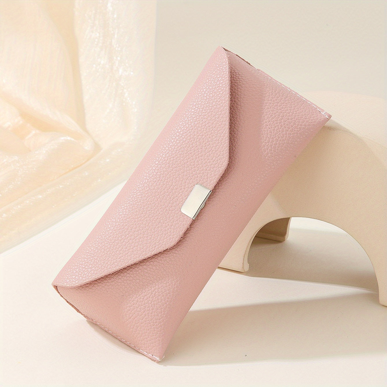 Solid Glasses Bag PU Leather Sunglasses Storage Pouch Case