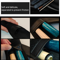 Portable Billiard Rod Storage Bag with Inner Velvet Cloth