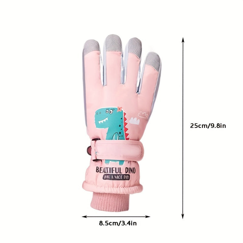 Kids Skiing Gloves Winter Touch Screen Windproof Warm Gloves