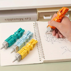 2pcs DIY Robot Pen Set Educational Toys Cyan/Orange/Yellow
