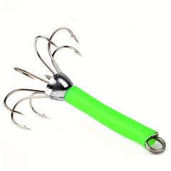 3pcs Fluorescent Octopus Squid Hook Lure Jig Hook For Night Fishing