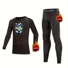 Kids Compression Fleece Set Crew Neck Pullover & Matching Pants