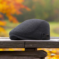 Men's Winter Thickened Beret Adjustable Hat Painter Newsboy Cap