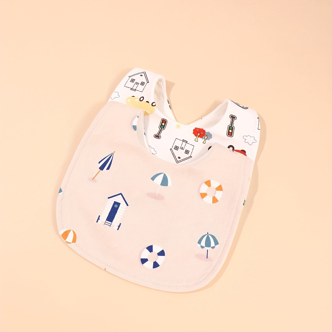 2pcs U Shaped Newborn Bibs Waterproof Anti dirty Bibs