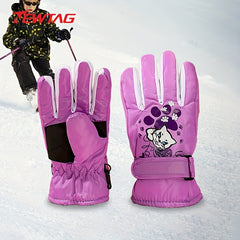 Winter Kids Waterproof Warm Skiing Gloves for Boys Girls
