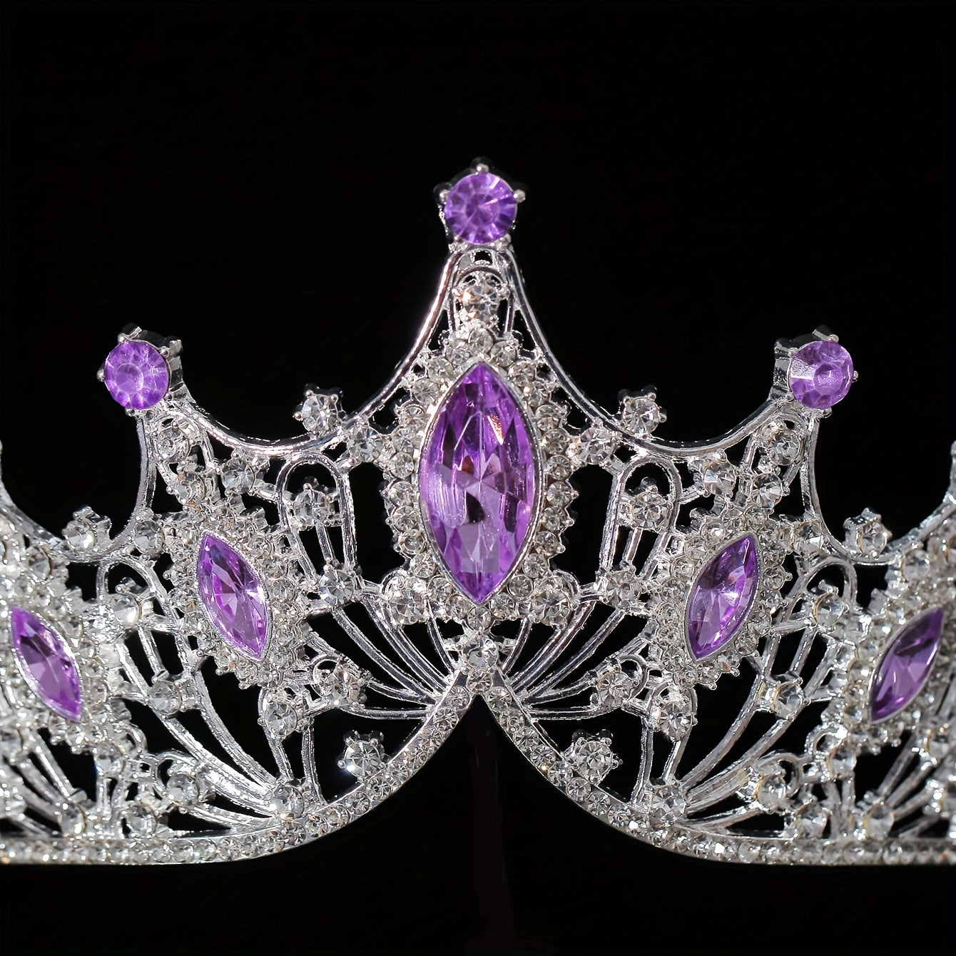 Bridal Rhinestone Crystal Crown Queen Tiara Head Jewelry
