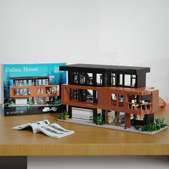Classic Movie Modern Villa Street Scene Building Set Toy Model