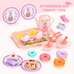 Rabbit Princess Tea Party Dress for Girls 42pcs Set Includes Tea Party Dessert