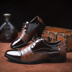 Men's British Style Derby Shoes - Wedding Business Dress Shoes