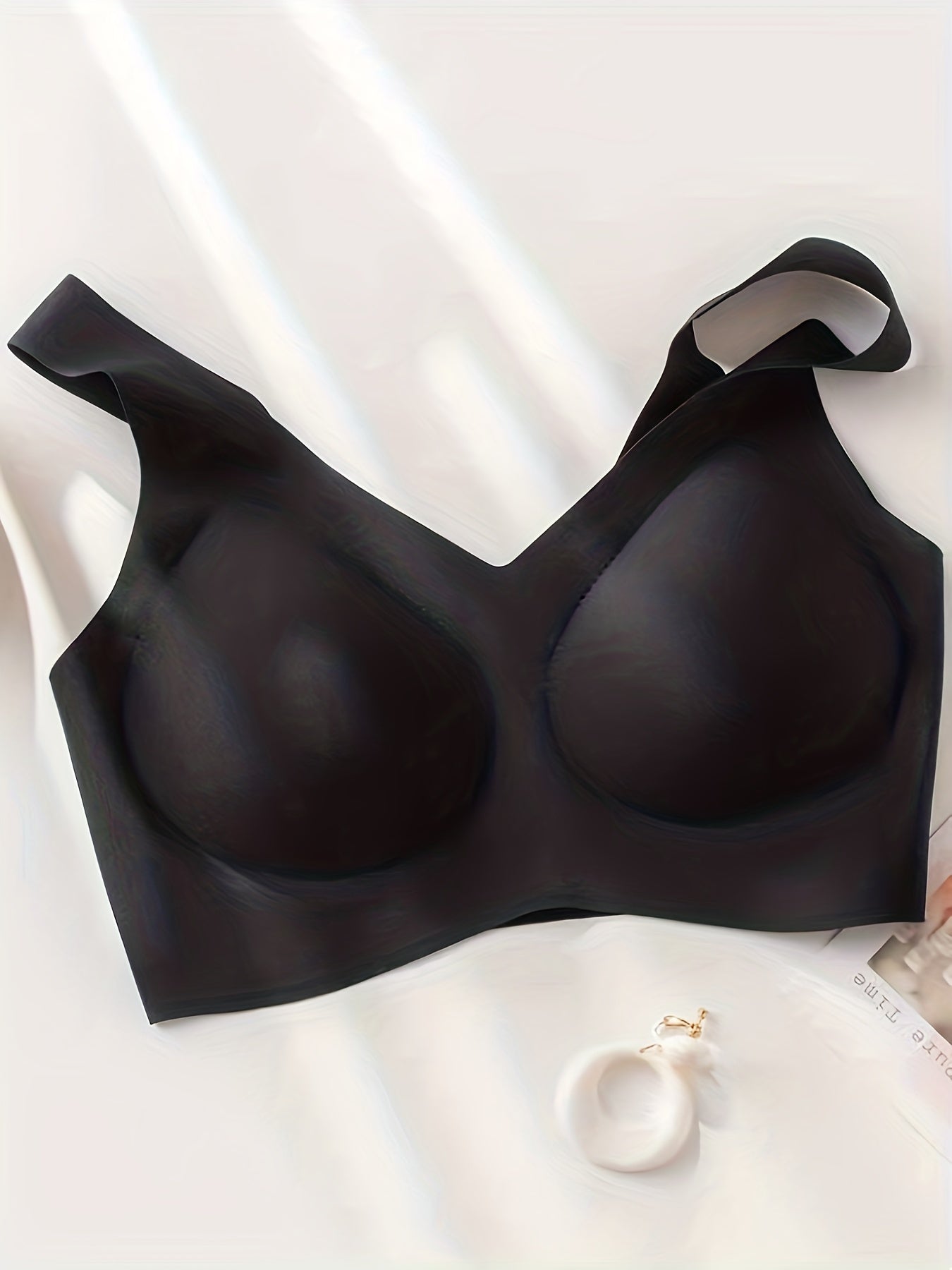 Solid Wireless Push Up Anti Sagging Bra