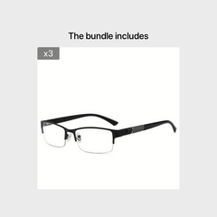 Half Frame Men's Business Metal Reading Glasses