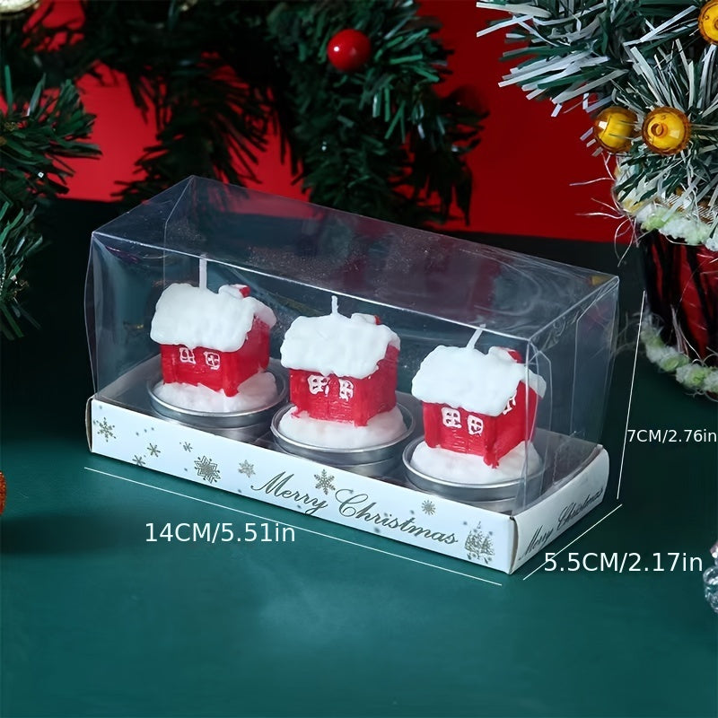3pcs Christmas Decoration Candles DIY Ornaments