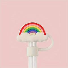7pcs Christmas Straw Covers Reusable Splashproof Plugs