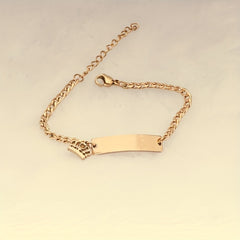 Stainless Steel Laser DIY Letter Bracelet for Boys and Girls