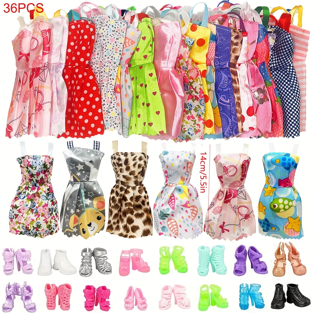 32-Piece Doll Clothing and Accessories Playset for 11.5-Inch Dolls