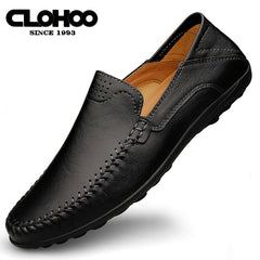 CLOHOO Customizable Leather Loafer Shoes for Men