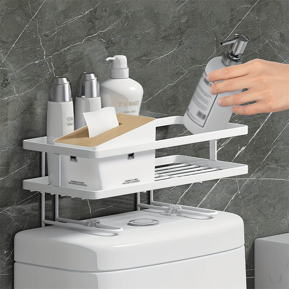 1 Tier Over The Toilet Storage Bathroom Organizer Shelf No Drilling Space Saver