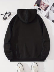 Solid Hoodies Casual Drawstring Long Sleeve Kangaroo Pocket Sweatshirt