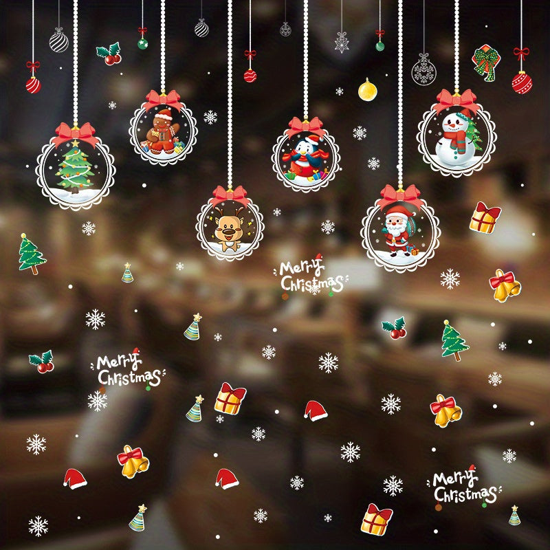 70 Christmas Window Stickers, Easy Install & Remove, Indoor Decorations