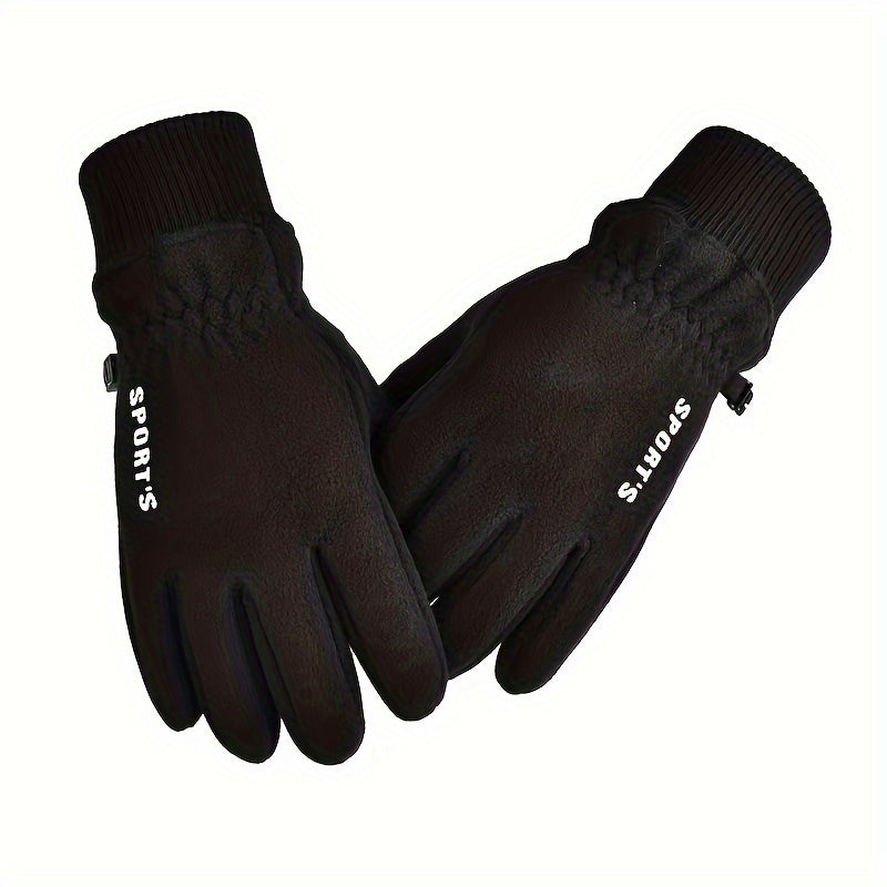 Thickened Warm Touch Screen Fleece Gloves for Outdoor Sports