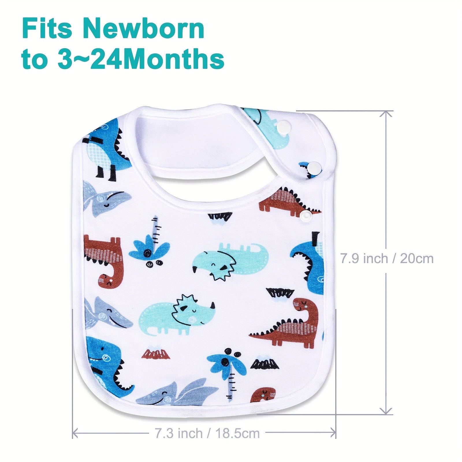 6pcs Soft & Absorbent Bandana Drool Bibs Set for Babies 0-36 Months