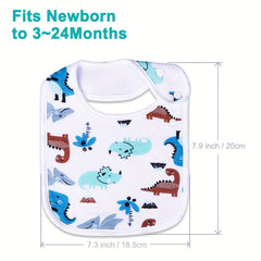 6pcs Soft & Absorbent Bandana Drool Bibs Set for Babies 0-36 Months
