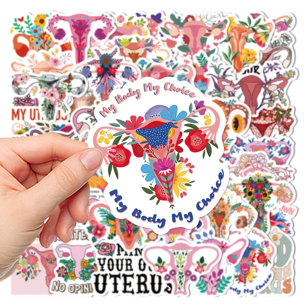 50pcs Uterus Flower Series Graffiti Sticker Motorcycle Laptop Cup Waterproof