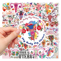 50pcs Uterus Flower Series Graffiti Sticker Motorcycle Laptop Cup Waterproof