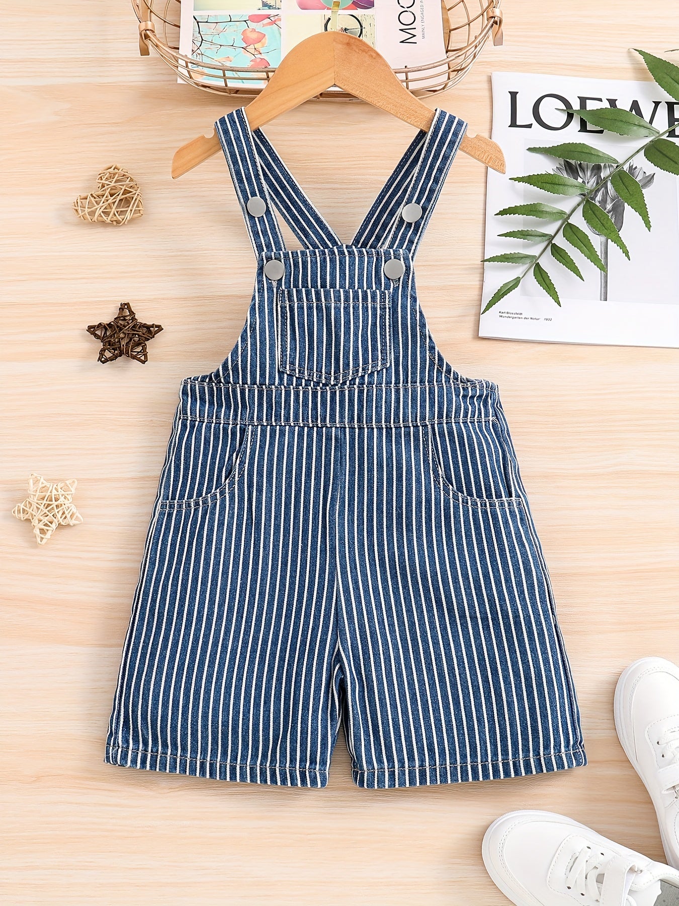 Boys Stripe Denim Pants Overall Jumpsuit Clothes Kids Clothing