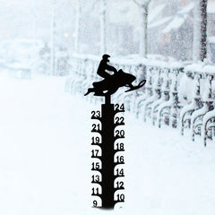Snow Gauge Christmas Snowflake Snowfall Measuring Stick Garden Stakes
