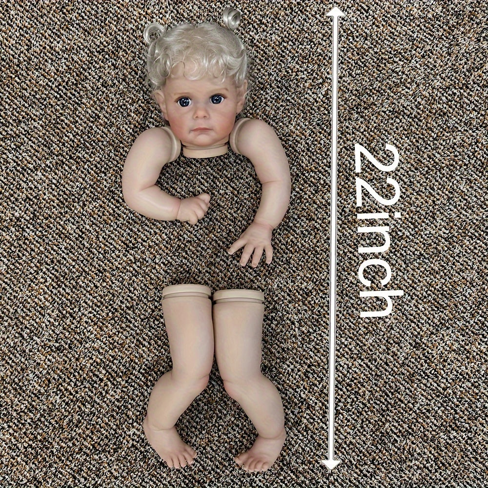 DIY Unassembled Reborn Doll Kit with Rooted Hair & 3D Painted Skin