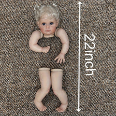 DIY Unassembled Reborn Doll Kit with Rooted Hair & 3D Painted Skin