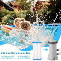 4pcs Pool Filters Replacement Compatible with Above Ground Pools 500-2500 GPH