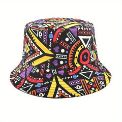 Geometric Abstract Print Fisherman Hat Men's Spring And Summer