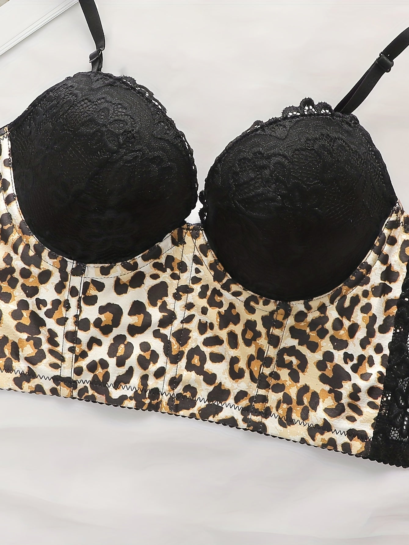 Lace Push Up Bra Breathable Leopard Intimates Lingerie